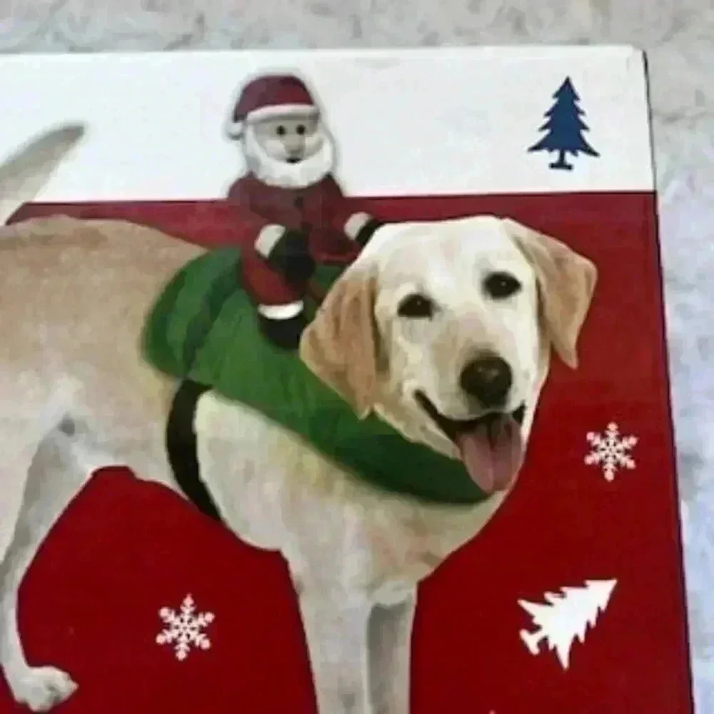 NEW Ride Along Santa Christmas Dog‎ Accessory For Medium Dogs Costume NIB